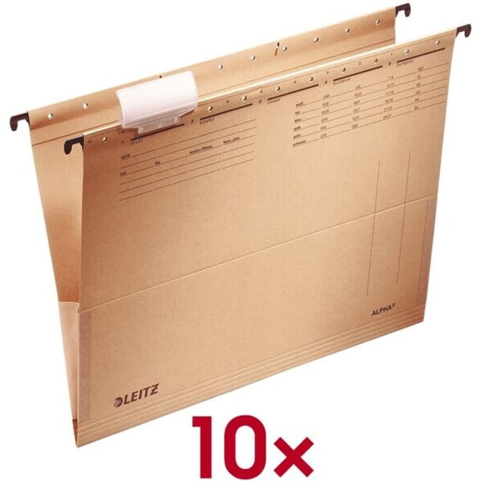 LEITZ® ALPHA hangmap 1916, voor formaten tot A4, karton, 10 stuks