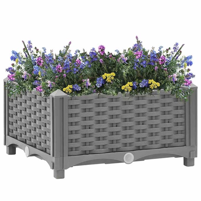 vidaXL - Plantenbak - verhoogd - 40x40x23 - cm - polypropeen