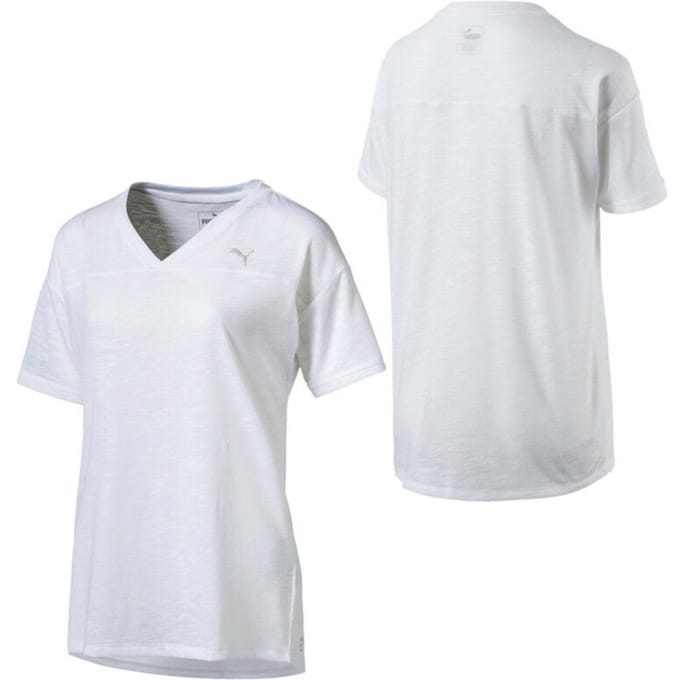 Puma Active Training Dames Vriend T-shirt Top Wit 515714 02 A3B