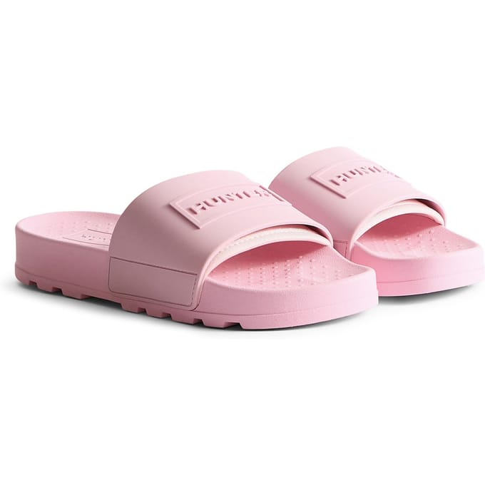 Hunter - Unisex Core Embossed Silicon Logo Slider Parfait Pink - Maat 41