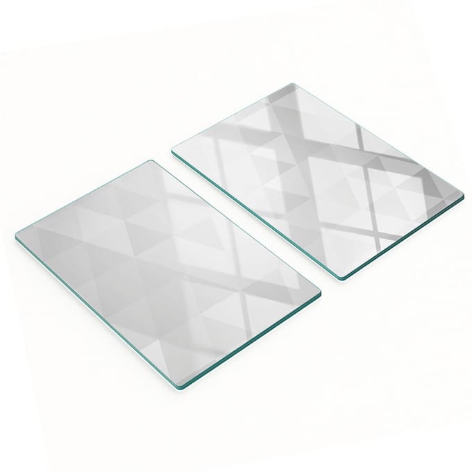 Multifunctionele decoratieve glazen keukenplanken met abstractiemotief, 2x40x52 cm