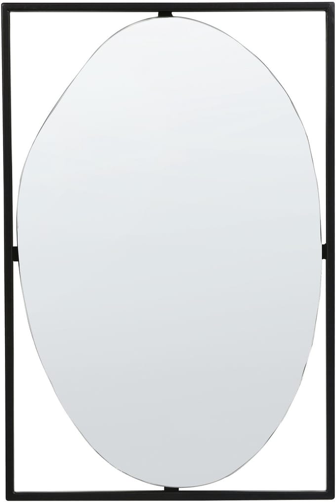 NIBELLE - Wandspiegel - Zwart - 40 x 60 cm - Glas