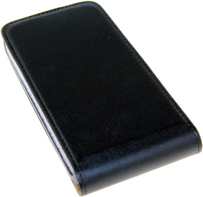 Flip Case voor Samsung Galaxy G800 S5 mini zwart ultradun