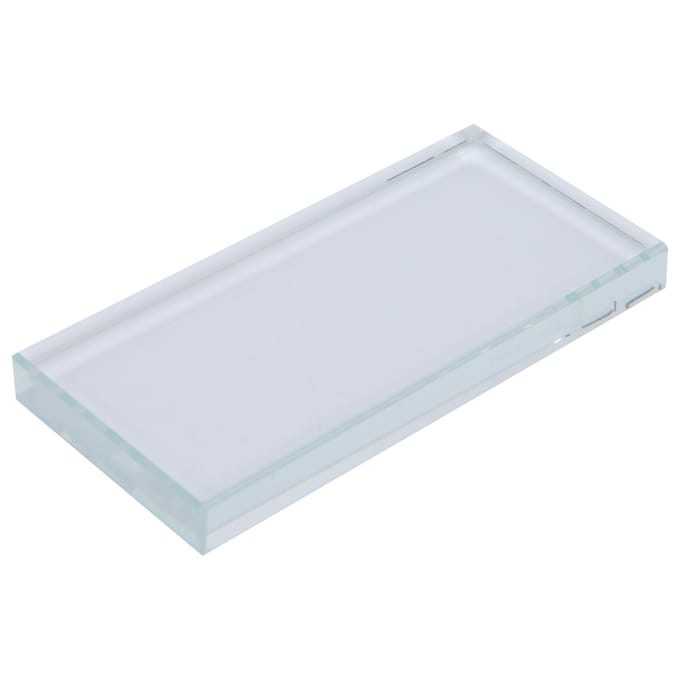 Nagelkunst Paletten Kleurmenging Glas Rechthoek Make-up Mengen Nepwimper Lijm Houder white