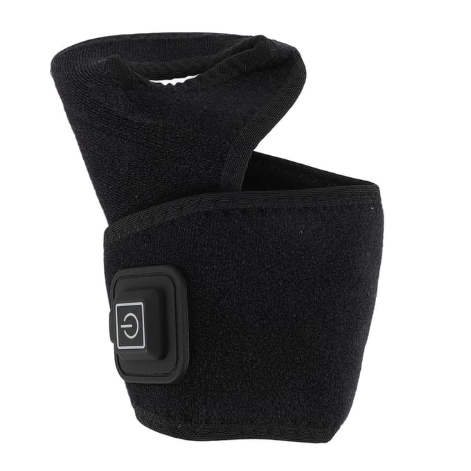 Verwarmde Polsbrace USB 3 Temperatuurregeling Klittenband Polsverwarmingspad Wrap voor Ellebogen Hand black