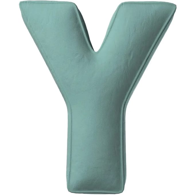 Kussen letter y Yellow Tipi Posh Velvet