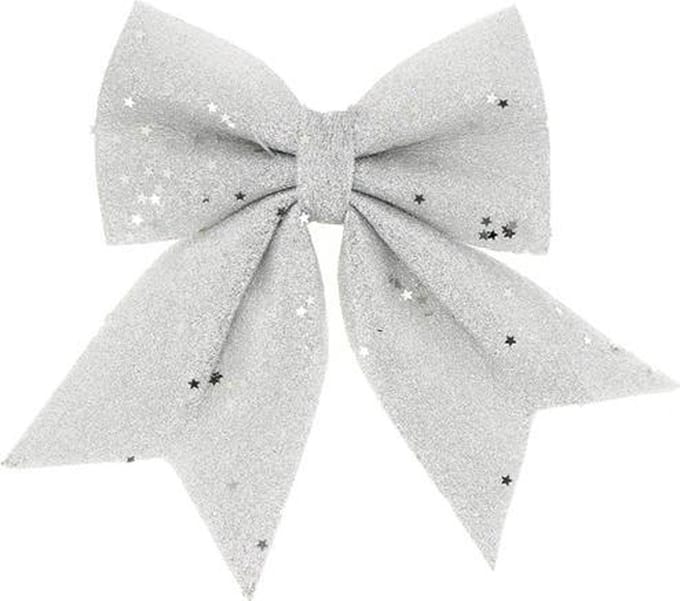 Butterfly Christmas Knot Deco 20x25cm Gangle zilver - Plastic - Zilver - Argent - Unité - SILUMEN