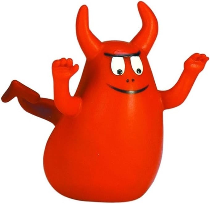 Barbapapa figuurtje  - Barbabravo als duivel - speelfiguurtje - 6 cm