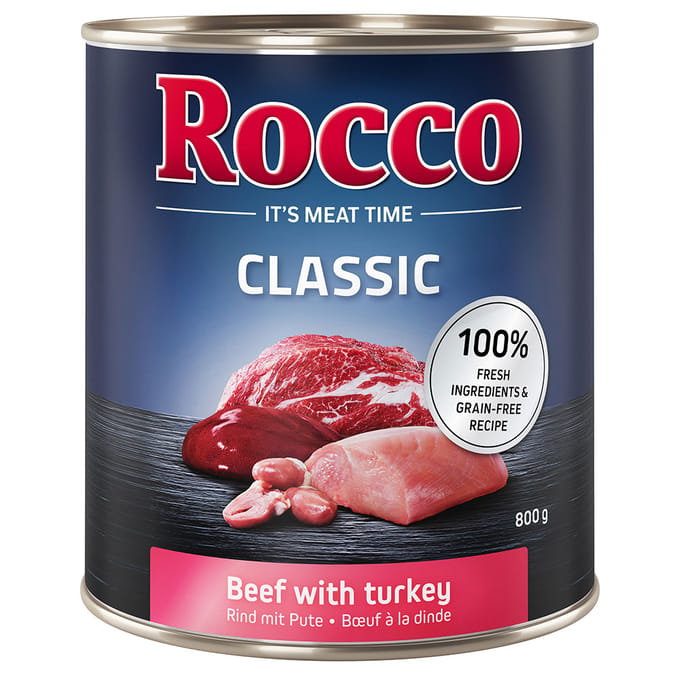 24x800g Rund met Kalkoen Rocco Hondenvoer