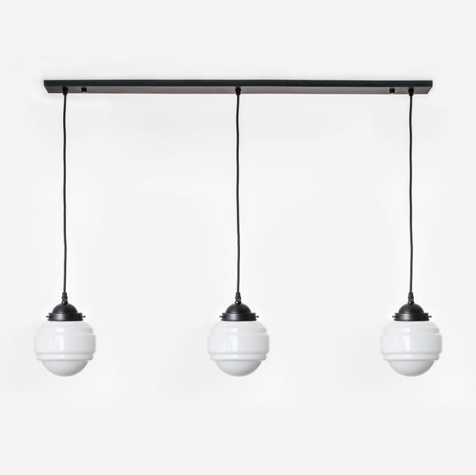 3 x Polkadot lampen aan plafondbalk Moonlight - Art Deco Trade