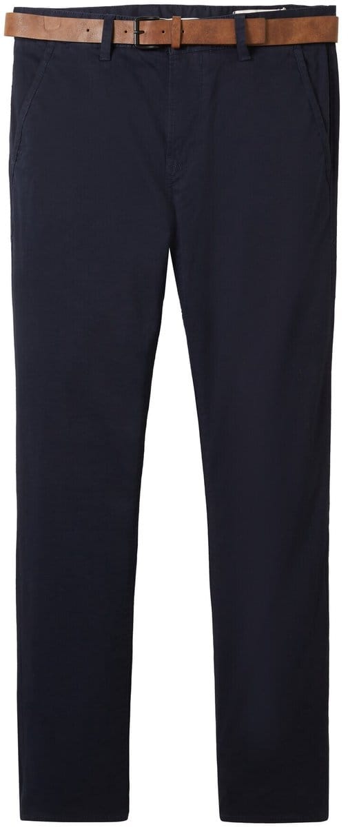 Tom Tailor Denim - Slim-fit chino met riem - Maat 33/36 - sky captain blue