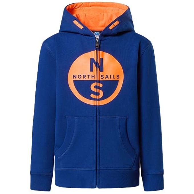 North Sails Hoodie Rits met maxi-logo