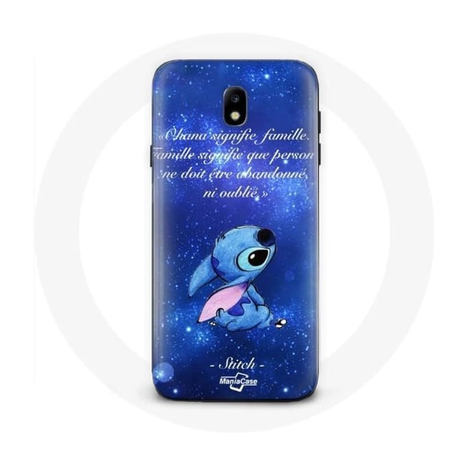 Coque - Samsung - Galaxy J3 2017 - Souple - Stitch Ohana Citation - Protection Synthétique