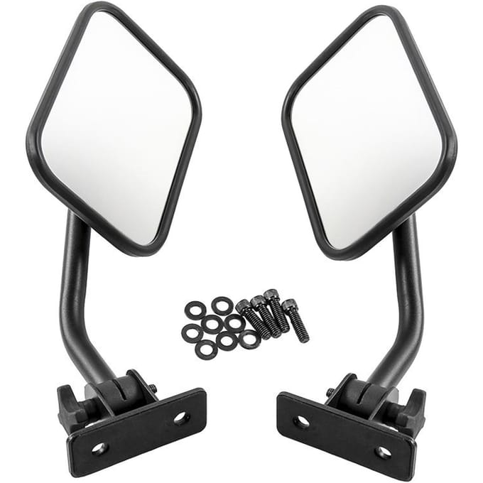 Zijspiegels Deur-uitspiegel Rechthoekige spiegels 4x4 offroad-spiegel white
