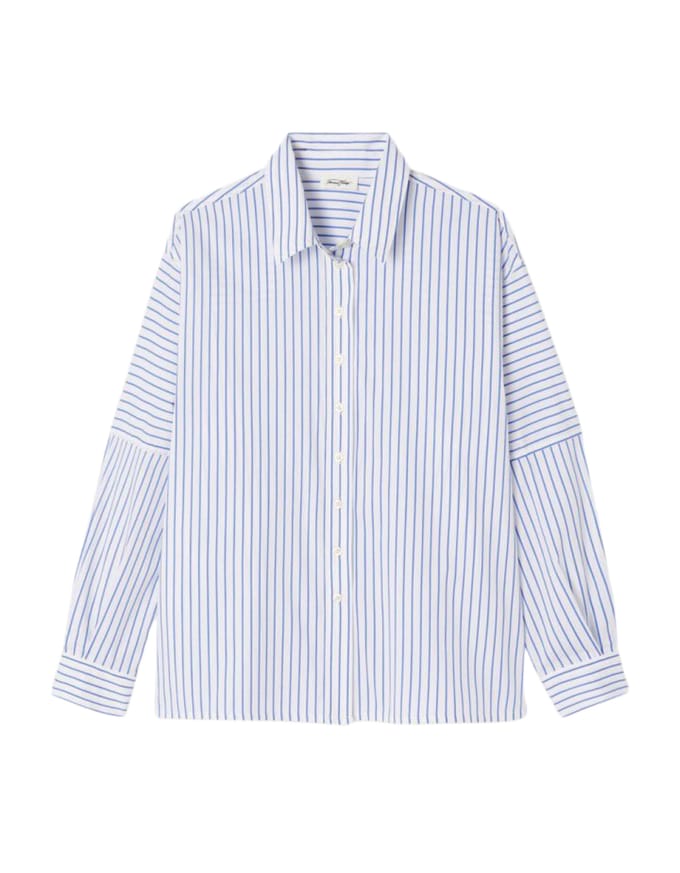 American Vintage Nurway Blouses Blauw Nur06ah26