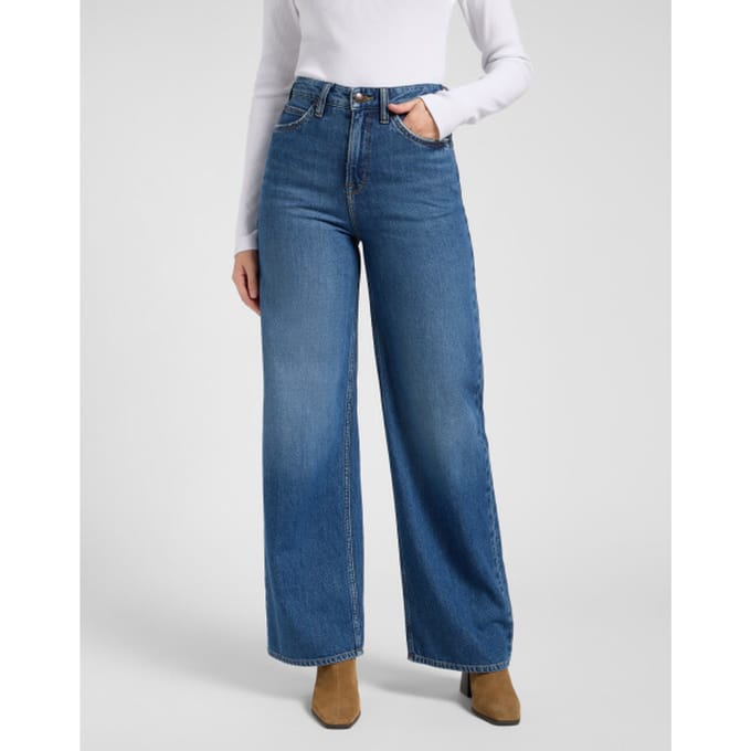 Lee - Stella - Dames Wide Leg Jeans - Ink Pool