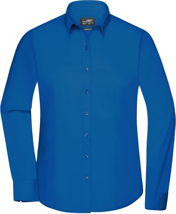 Daiber Blouse Dames Met Lange Mouwen (Royaal Blauw) Maat S