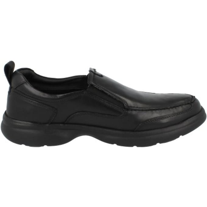 Hush Puppies Heren Harold Leren Slip-on Flats (Zwart)