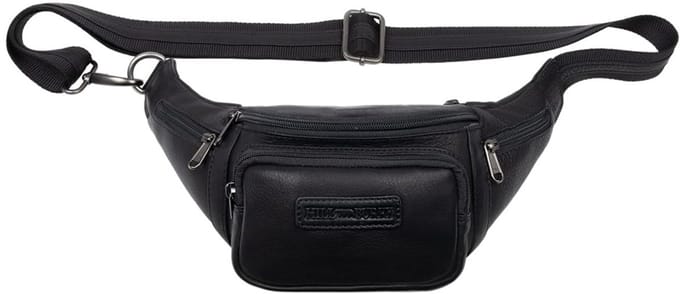 HillBurry Leren Unisex Heuptas met Verstelbare Riem – Zwart