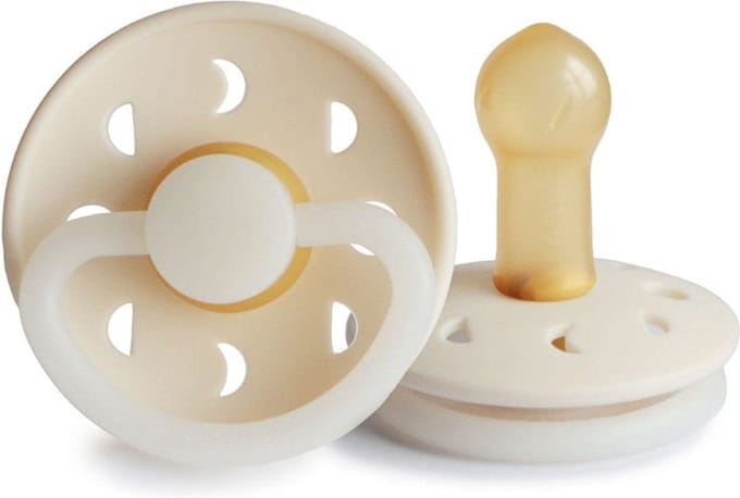 Frigg Moon Latex Fopspeen 0-6M | Cream Night