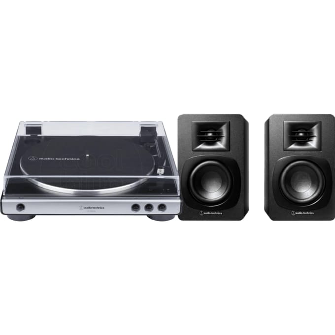 Audio Technica AT-LP60XUSBGM + Audio-Technica ATH-SP3X Zwart
