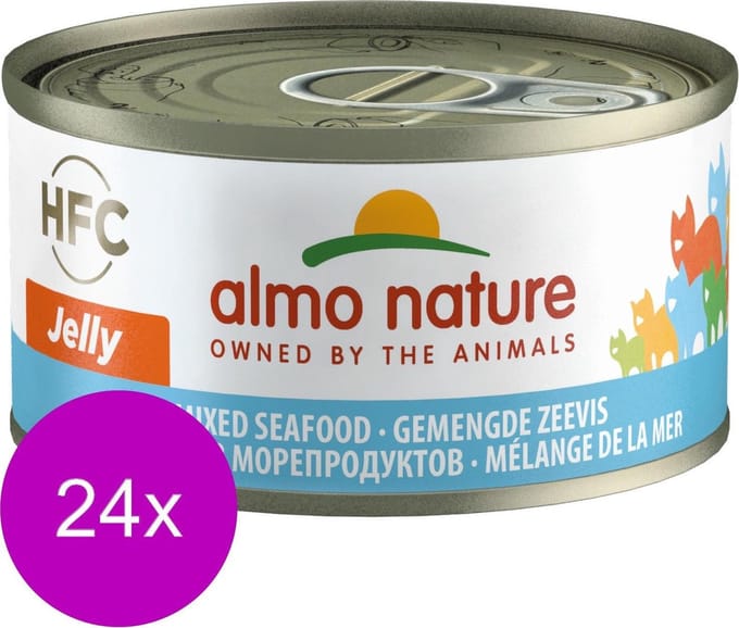 Almo Nature  Natvoer Katten - HFC Jelly - Gemengde Zeevis - 24 x 70g