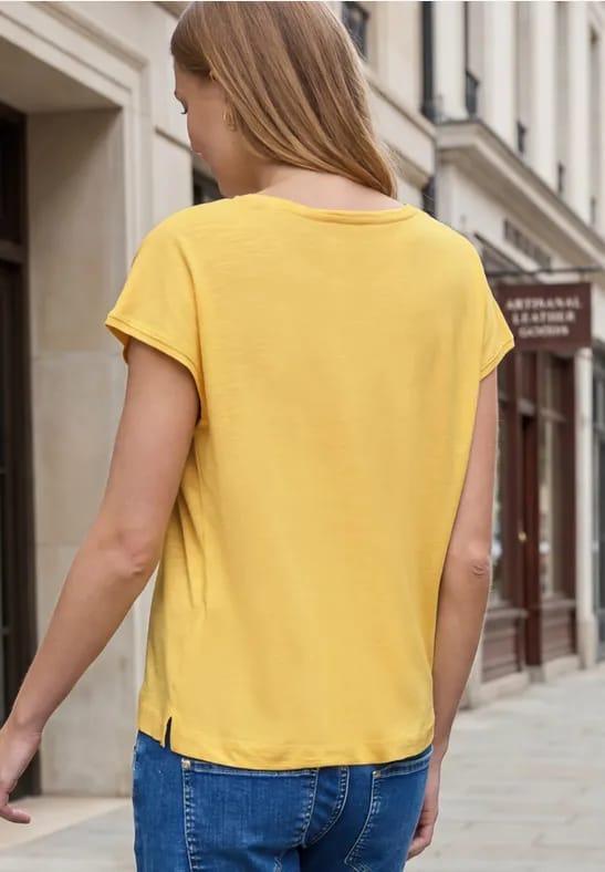 Shirt met hangende schouder in jersey