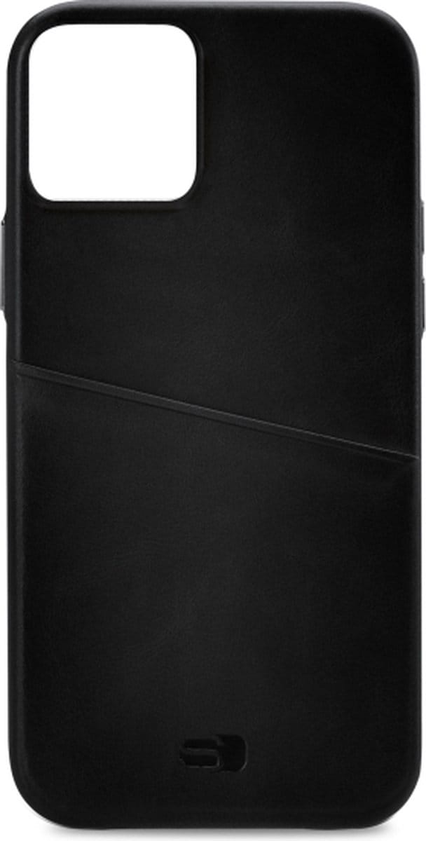 Senza Pure Leather Cover with Card Slot - Geschikt voor Apple iPhone 14 Pro - Deep Black