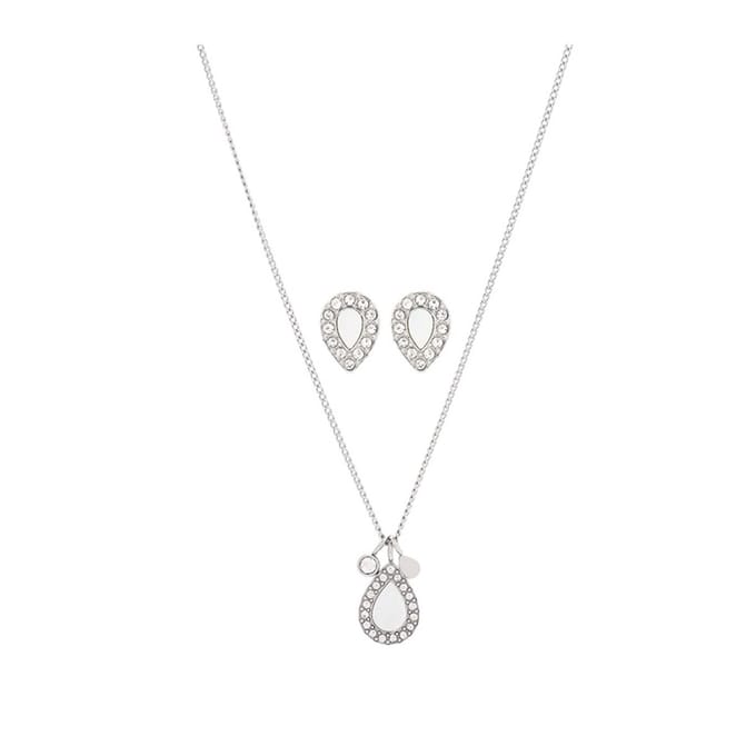 Fossil JF03765040 Geschenkset Damesketting en Oorbellen