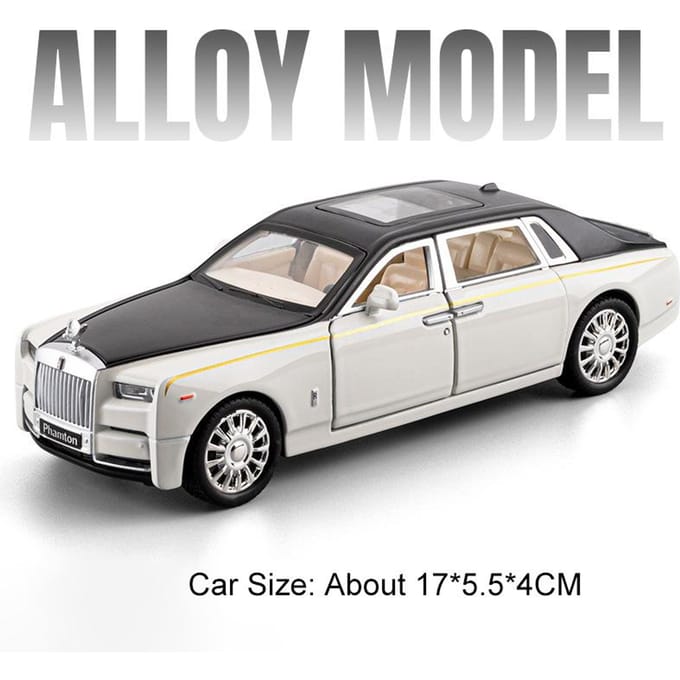 1:32 Jouets Voiture Rolls Royce Phantom Wraith Modèle en Alliage Moulé Sous Pression Avec Son Lumière Tirer En Arrière Portes Ouvertes Voitures Cadeau d'Anniversaire d'un Ami