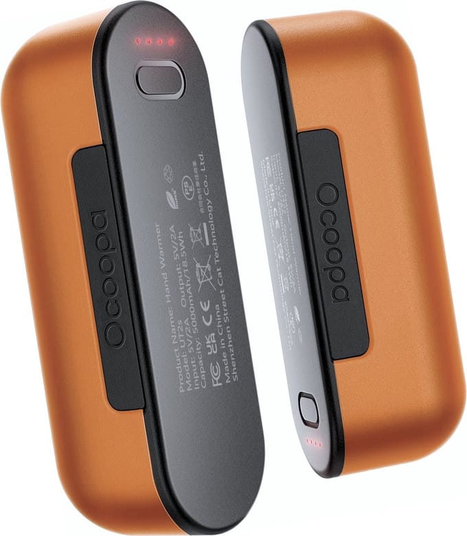 Ocoopa® UT2s – Oplaadbare Handwarmers - 2 Stuks - Magnetisch & Herbruikbaar - Innovatief & Stijlvol - Golf - Wintersport - Raynaud