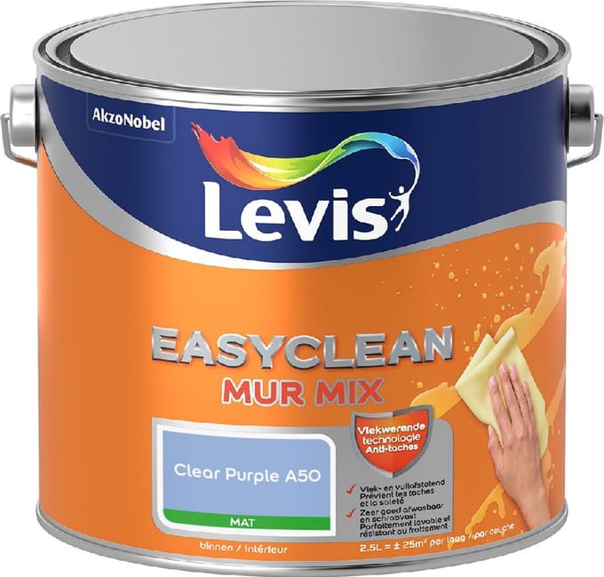 Levis - Easyclean Mur Mat Mix - Clear Purple A50 - Mengverf - 2,5 L