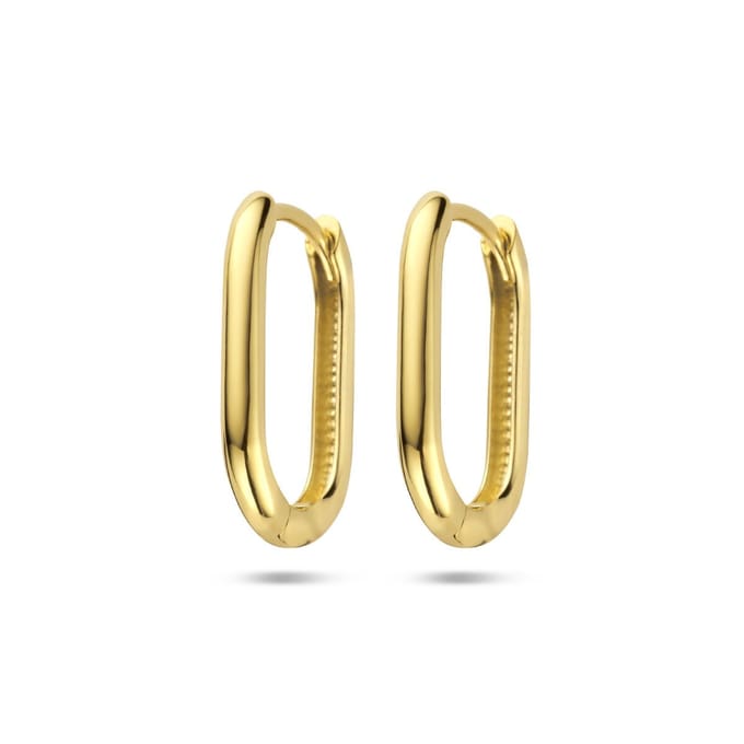 Juwelier Emo - 14 Karaat Geelgouden klapoorringen paperclip – 18.5MM