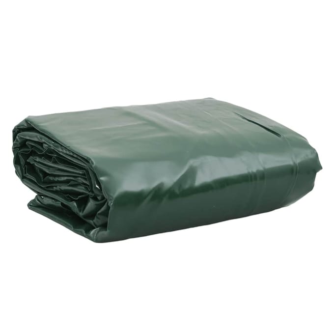 vidaXL - Zeil - 650g - / - m² - Groen - 4 - x - 8 - m - Canvas - met - PVC-coating