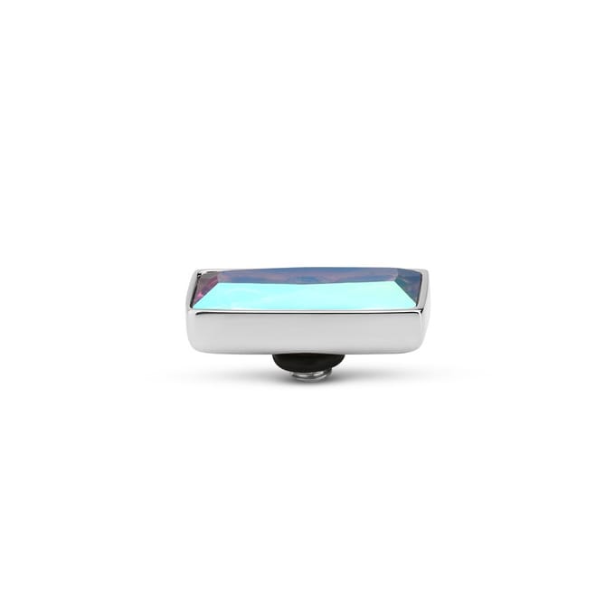 Melano Twisted Rectangle Steentje AB | Zilver