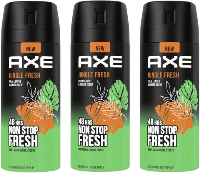 AXE Deo Spray - Jungle Fresh - 3 x 150 ml - Voordeelverpakking