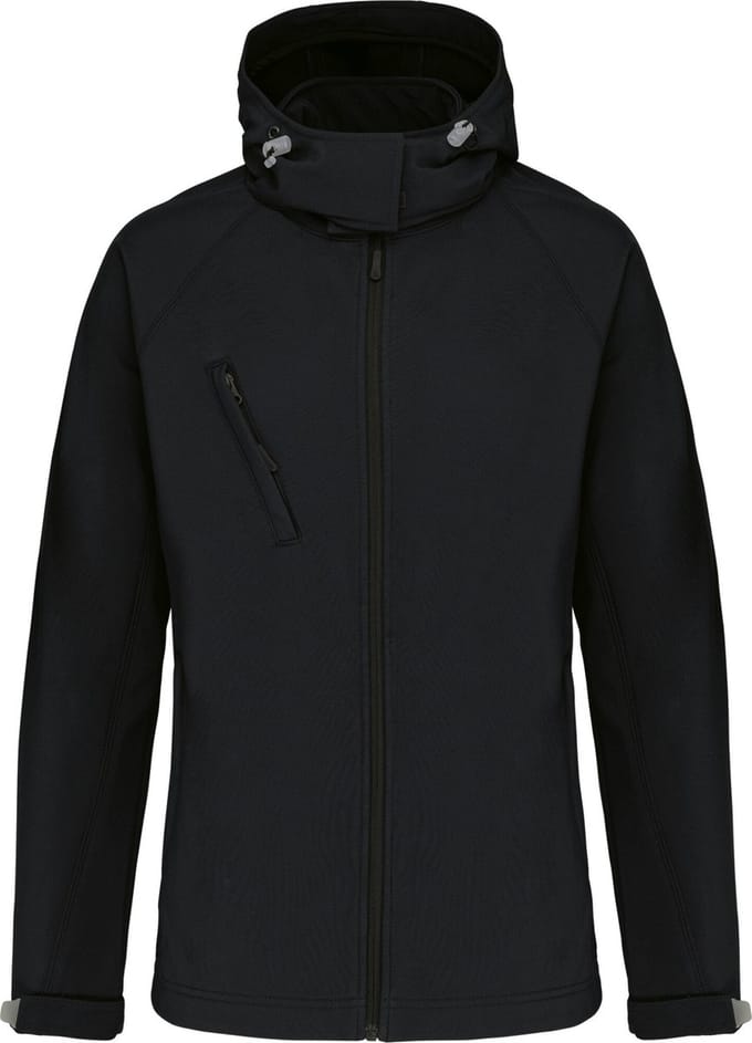 Kariban Dames softshell jas met afneembare capuchon K414 - Black - L