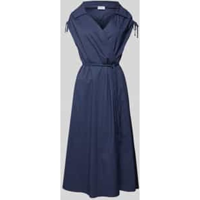 Midi-jurk met strikceintuur, model 'RIVERA'
