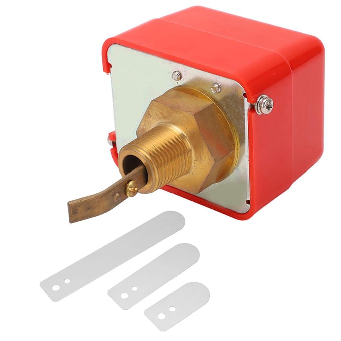 Waterstroomschakelaar Pedaalbediening Messing SPDT-contacten 15A Stromingsschakelaar voor Centrale Airconditioning brown