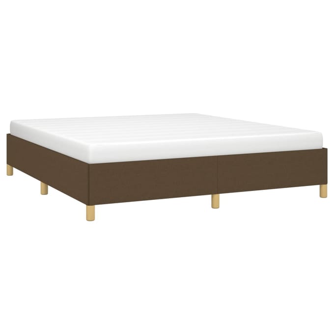 vidaXL - Bedframe - zonder - matras - stof - donkerbruin - 180x200 - cm
