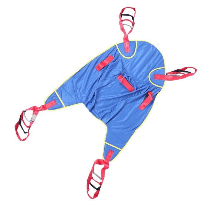 Gespleten Been Draagband met Hoofdsteun Patiënt Ouder Zittende Transferband Hefband blue
