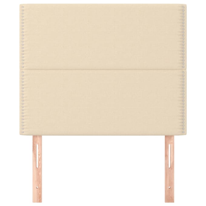 vidaXL Hoofdbord crème 90x5x118/128 cm stof