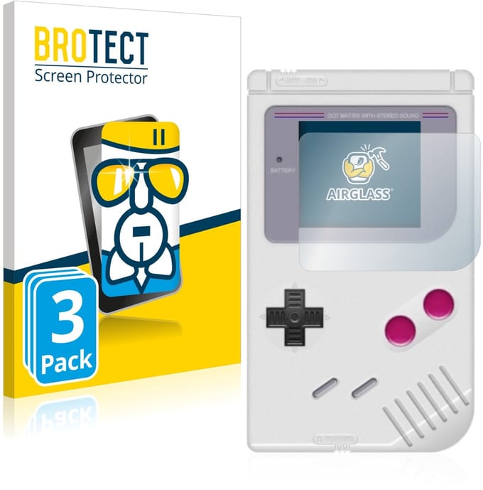 Screenprotector 3 Stuks voor Nintendo Gameboy -1989 Beschermglas transparant