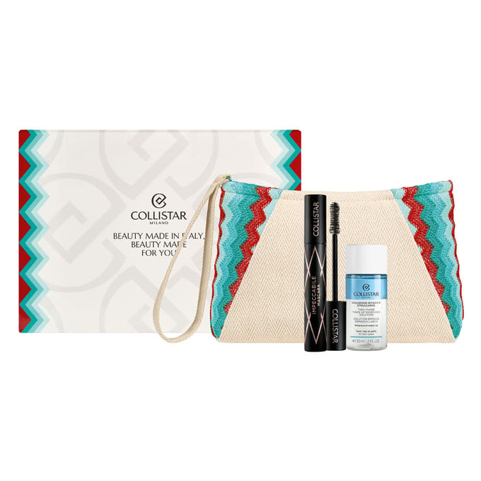 Collistar Set Impeccabile Mascara + Mini Make-Up Removing Micellar Water + Pouch