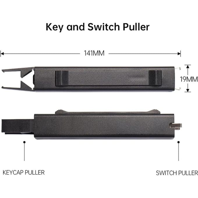 2 in 1 Switch Puller Keycap Puller Key Switch Keycap Puller voor Mechanisch Toetsenbord Gaming Toetsenbord Schakelaars DIY Reinigingsgereedschap zwart
