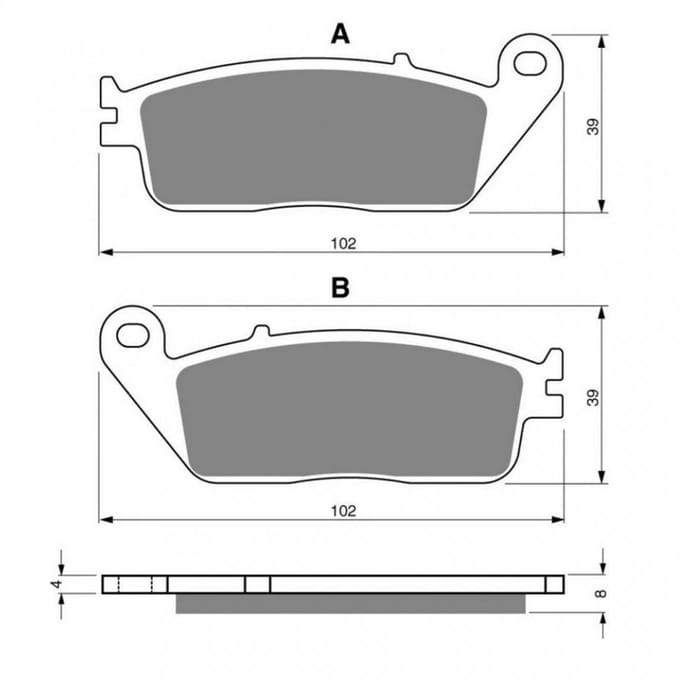 Plaquette de frein Ferodo pour Moto Honda 500 CBF PC39 2004 à 2007 AV Neuf