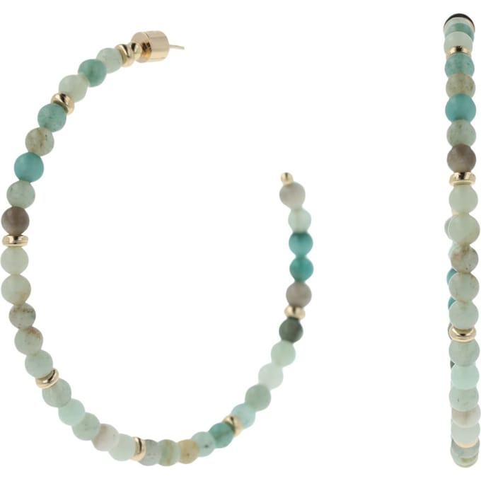 OTAZU Marble Hoops Green, White Größe: OS | Ohrringe Outlet | Damen | Weiß
