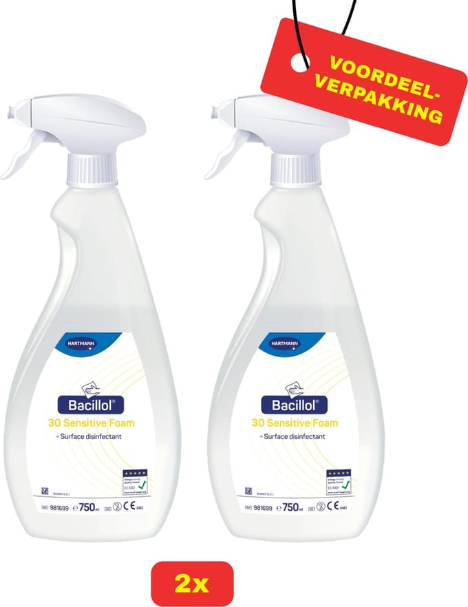2 x Bacillol® 30 Sensitive Foam van Hartmann - 2 x 750ml - Voordeelverpakking!