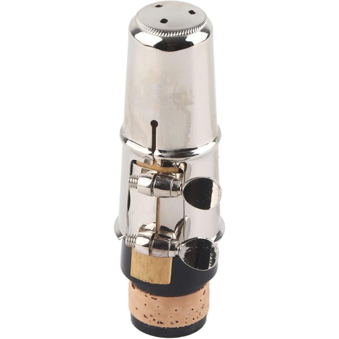 Klarinet Mondstuk Set met Ligatuur en Plastic Dop Draagbaar Zwart Klarinet Accessoire white