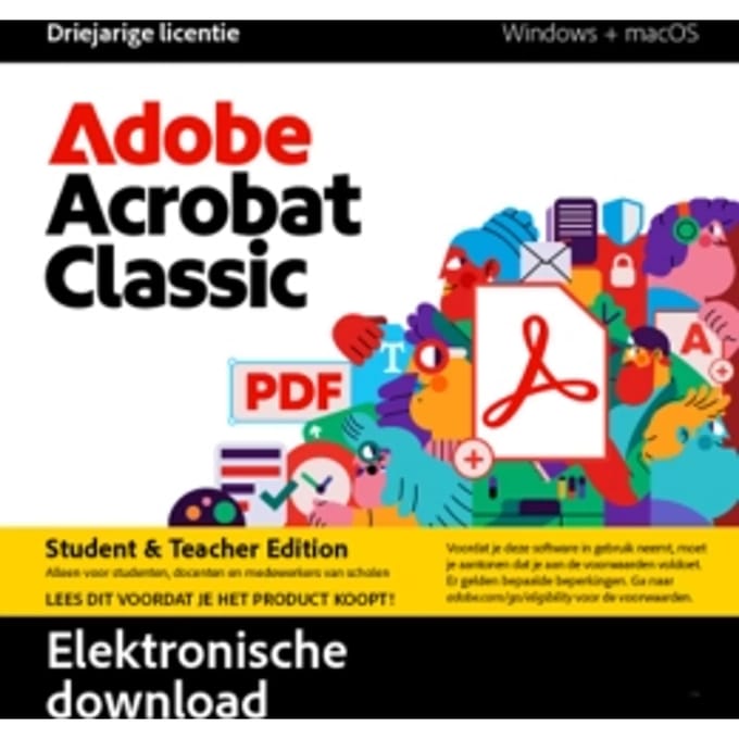 Adobe Acrobat Classic student &amp; teacher edition | 1 Gebruiker | 3 Jaar | Windows &amp; macOS